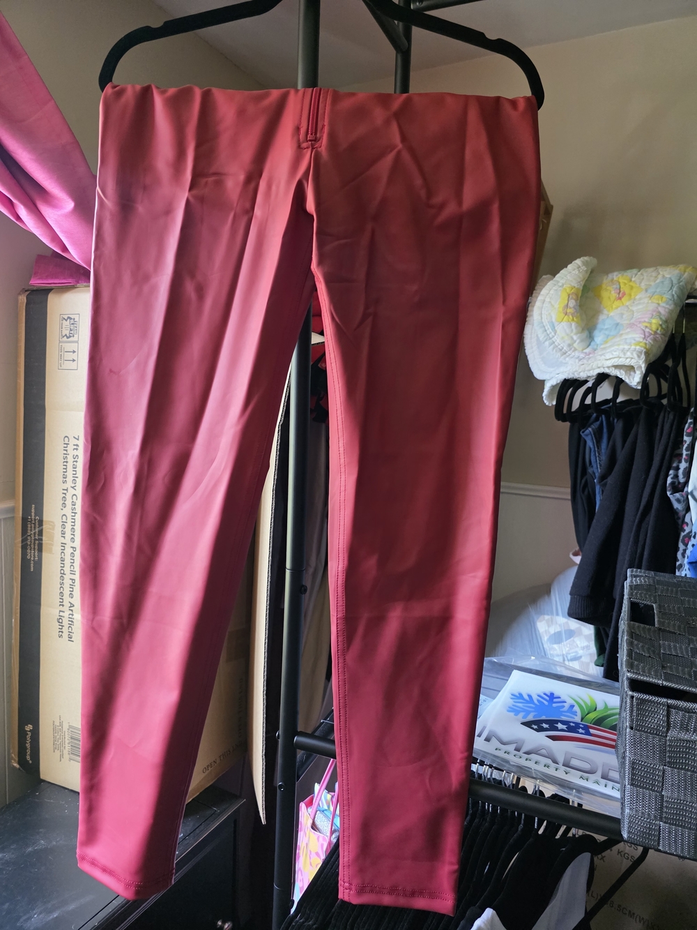 Freddy WRUP FAUX LEATHER PANTS RED